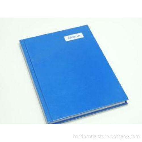 Debossing logo Blue Hardcover Book Printing Services , Comm